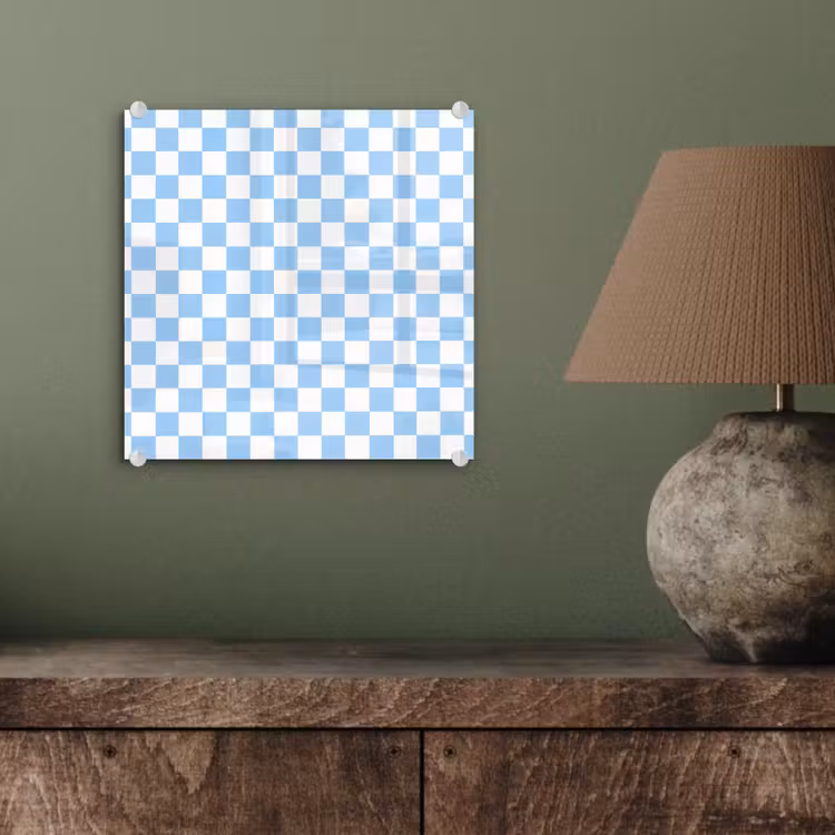 Schaakbord - Klassiek - Blauw plexiglas 5mm klein 11 -sfeer3