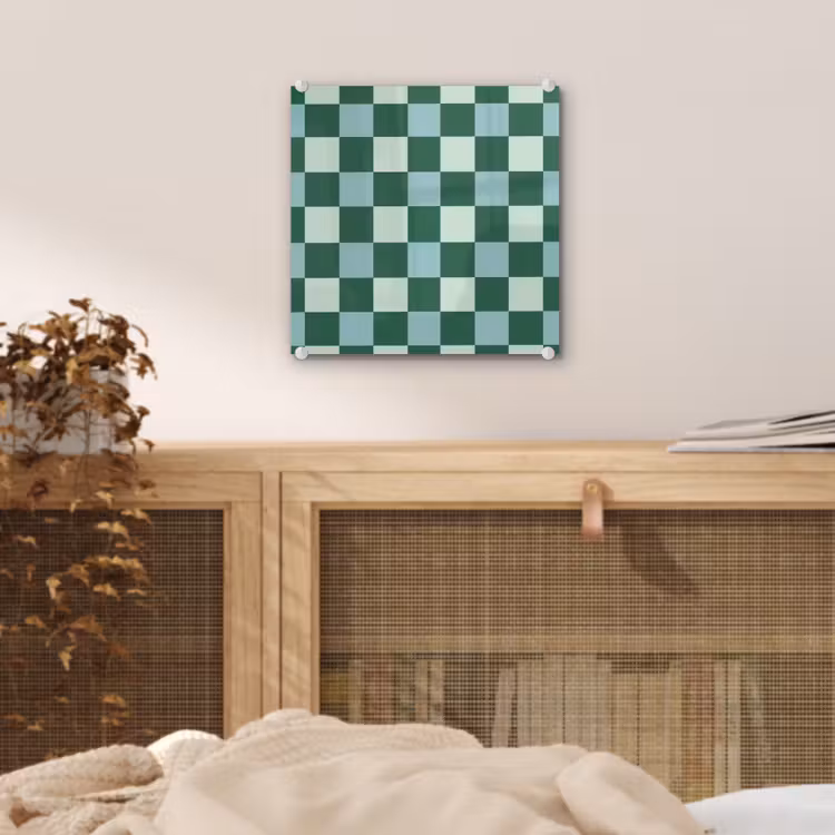 Schaakbord - Klassiek - Groen plexiglas 5mm klein 11 -sfeer4