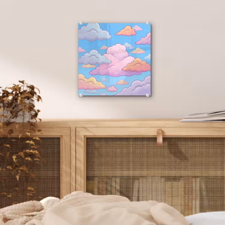 Wolk - Lucht - Natuur - Illustratie - Pastel plexiglas 5mm klein -sfeer4