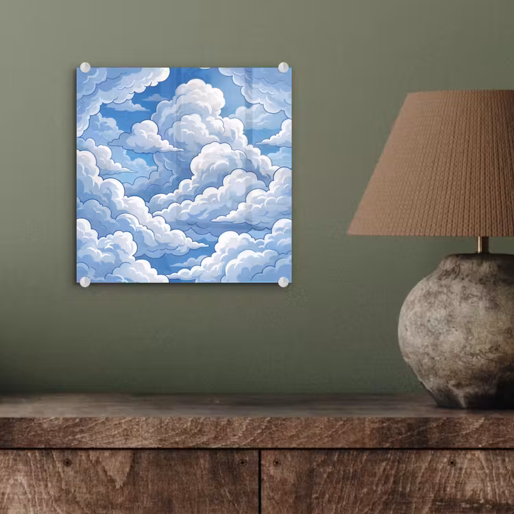 Wolken - Hemel - Abstract - Wit plexiglas 5mm klein -sfeer3