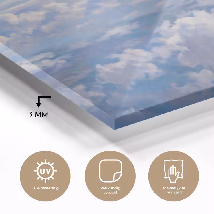 Wolken - Lucht - Natuur - Abstract - Blauw plexiglas 5mm klein -sfeer2