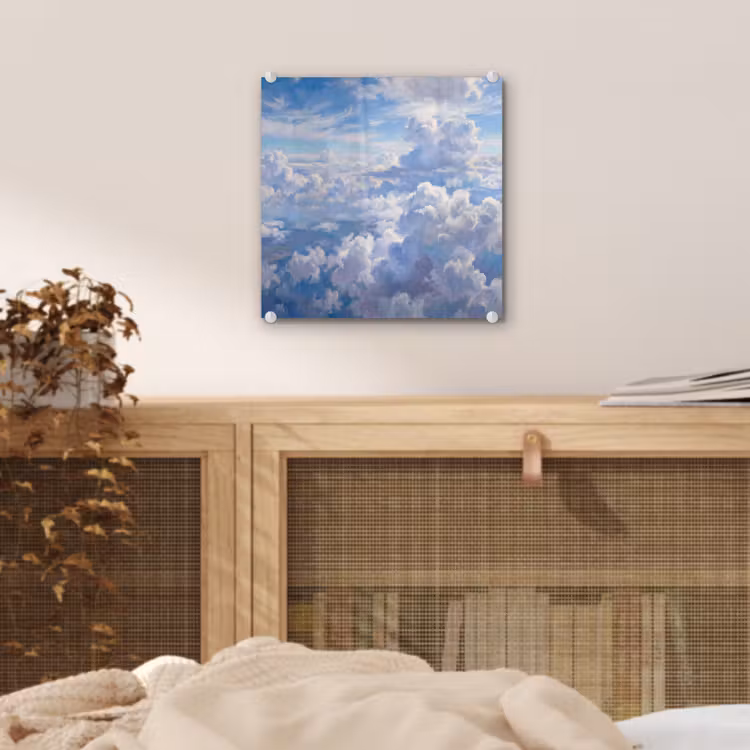 Wolken - Lucht - Natuur - Abstract - Blauw plexiglas 5mm klein -sfeer4