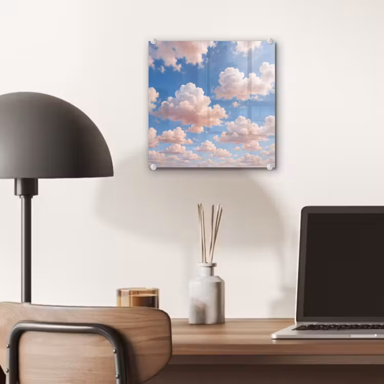 Wolken - Hemel - Natuur - Licht - Blauw plexiglas 5mm klein -sfeer6