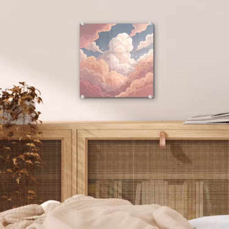 Wolken - Lucht - Natuur - Pastel - Roze plexiglas 5mm klein -sfeer4