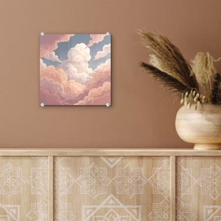 Wolken - Lucht - Natuur - Pastel - Roze plexiglas 5mm klein -sfeer5