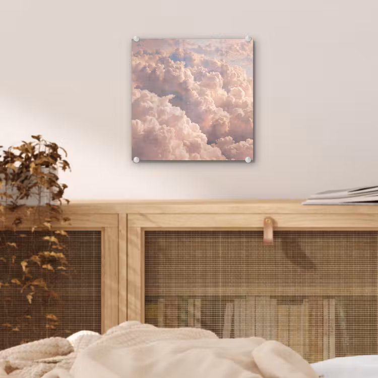 Wolken - Zonsondergang - Natuur - Pastel - Roze plexiglas 5mm klein -sfeer4