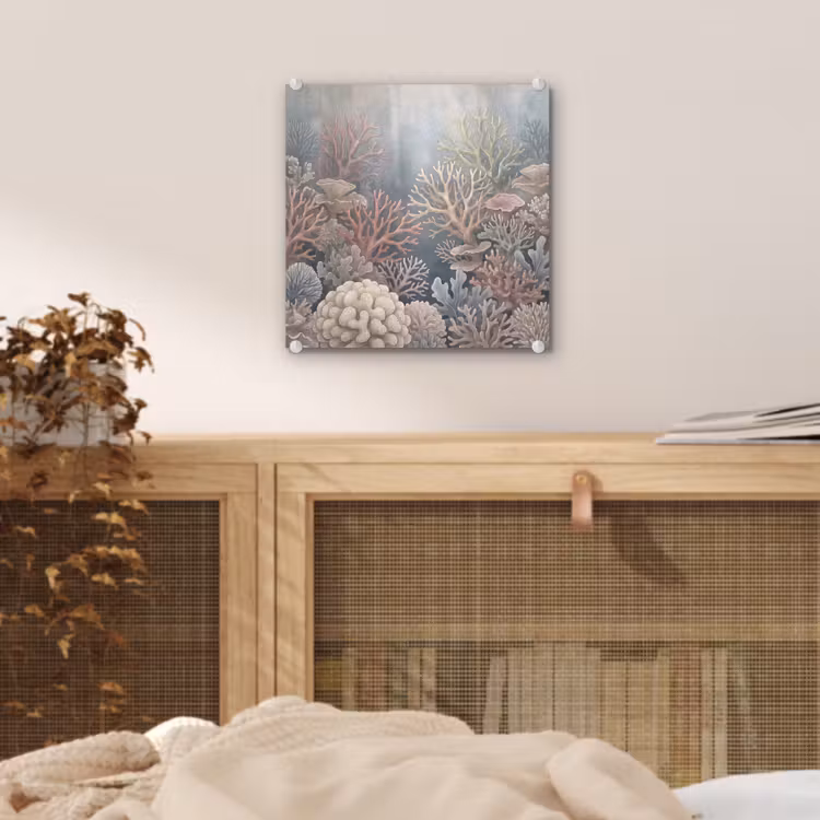 Koraal - Zeeleven - Onderwater - Illustratie - Natuur plexiglas 5mm klein -sfeer4