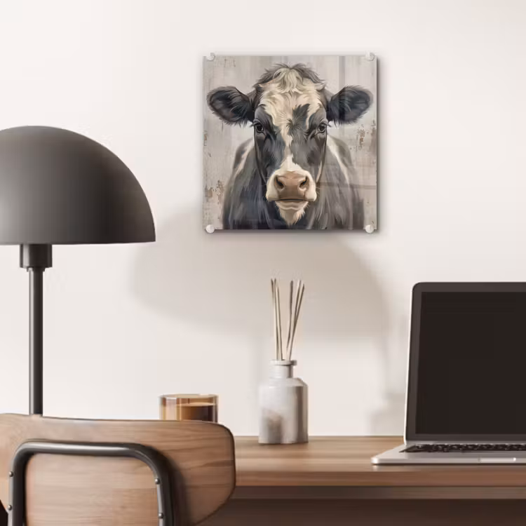 Koe - Portret - Dieren - Modern plexiglas 5mm klein -sfeer6