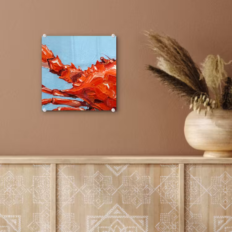 Krab - Zee - Dieren - Abstract - Rood plexiglas 5mm klein -sfeer5