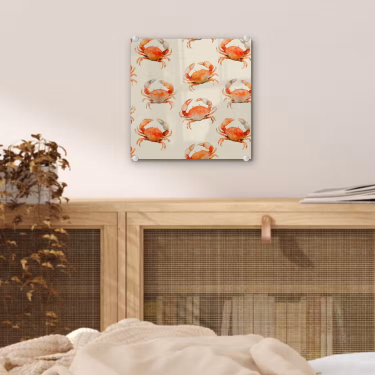 Krabben - Patroon - Oranje plexiglas 5mm klein 11 -sfeer4