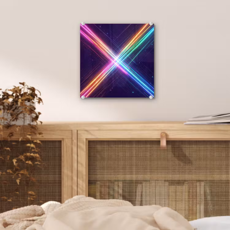 Kruisen - Lasterstralen - Neon plexiglas 5mm klein -sfeer4