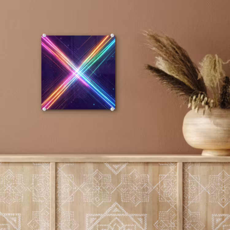 Kruisen - Lasterstralen - Neon plexiglas 5mm klein -sfeer5