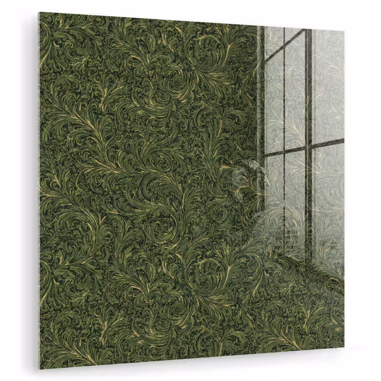 Donker - Groen - Krullend - Botanisch plexiglas 5mm klein 11 -zzzproduct_nieuw