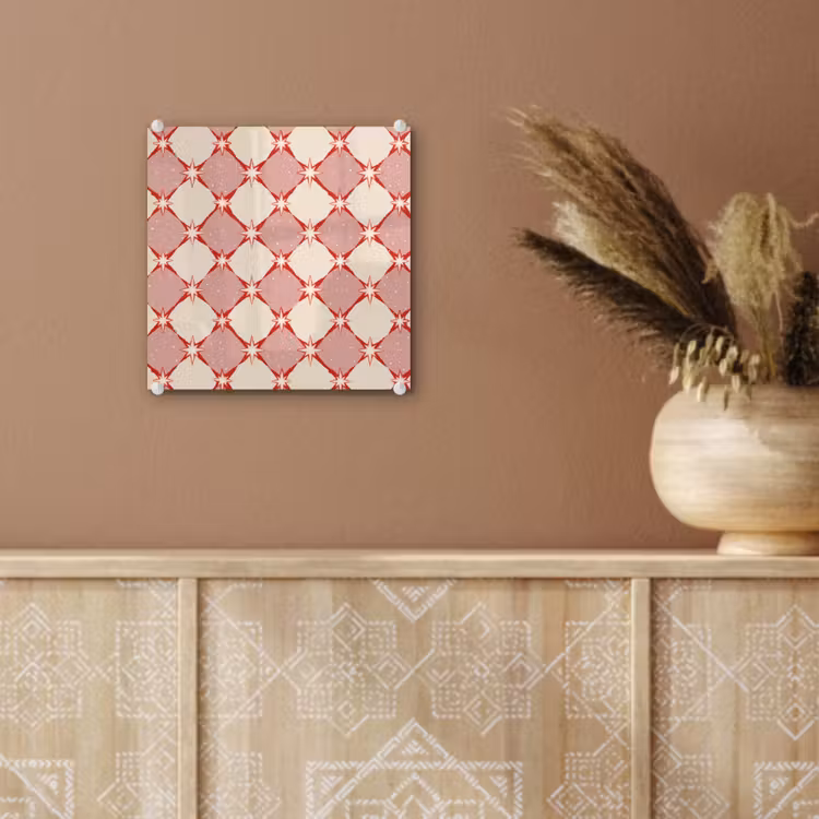 Ruiten - Sterren - Vintage - Oudroze - Rood plexiglas 5mm klein 11 -sfeer5