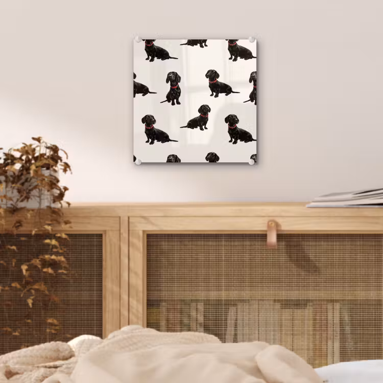 Hond - Patroon - Zwart plexiglas 5mm klein 11 -sfeer4