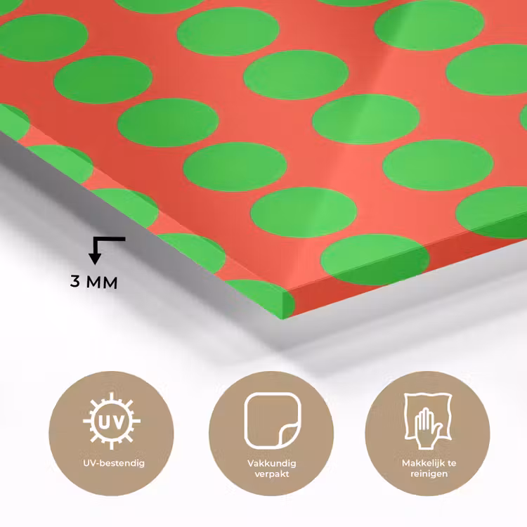 Stippen - Patroon - Groen plexiglas 5mm klein 11 -sfeer2