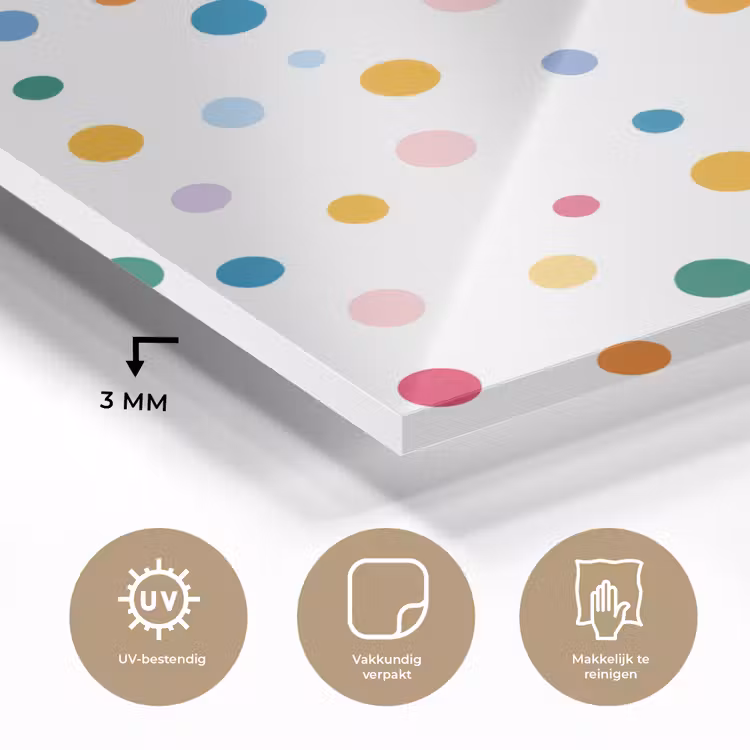 Stippen - Speels - Kleurrijk plexiglas 5mm klein 11 -sfeer2