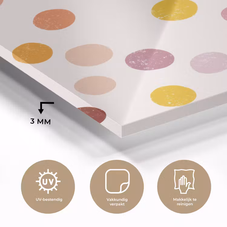 Stippen - Subtiel - Kleurrijk plexiglas 5mm klein 11 -sfeer2