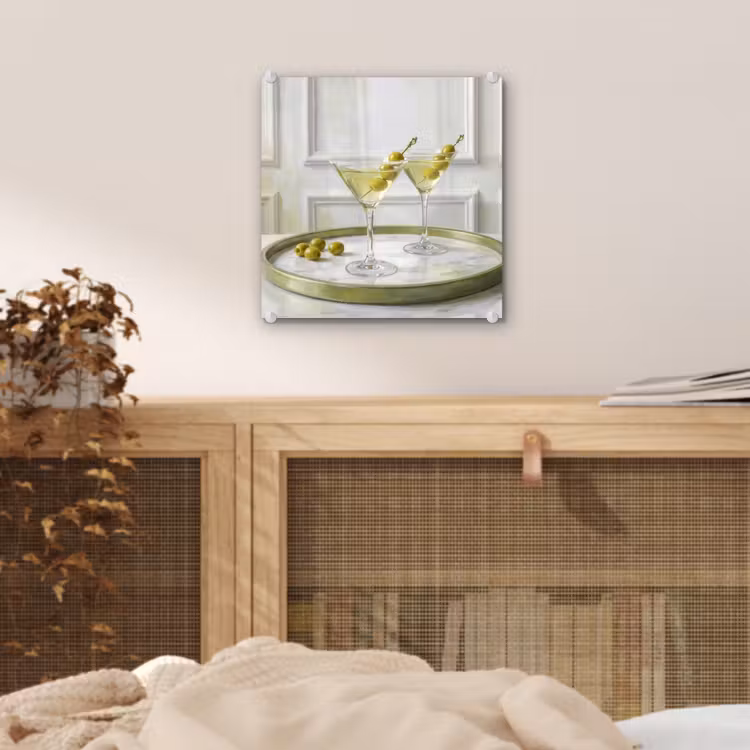 Drank - Martini - Olijven - Modern - Wit plexiglas 5mm klein -sfeer4