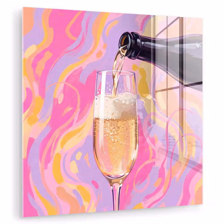 Drank - Inschenken - Feest - Abstract - Roze plexiglas 5mm klein -zzzproduct_nieuw