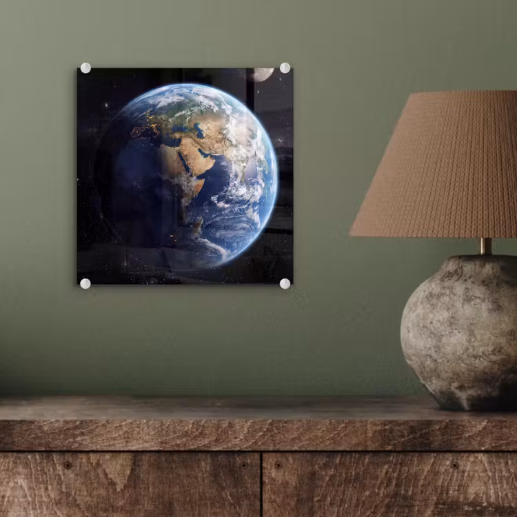 Aarde - Ruimte - Blauw - Groen plexiglas 5mm klein -sfeer3