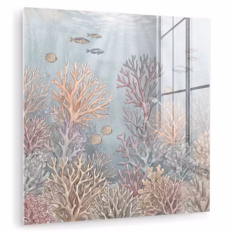 Vis - Koraal - Oceaan - Illustratie - Onderwater plexiglas 5mm klein -zzzproduct_nieuw