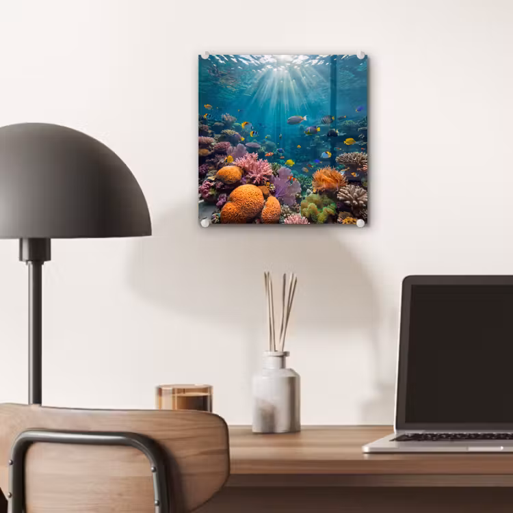 Vis - Koraal - Oceaan - Natuur - Kleurrijk plexiglas 5mm klein -sfeer6