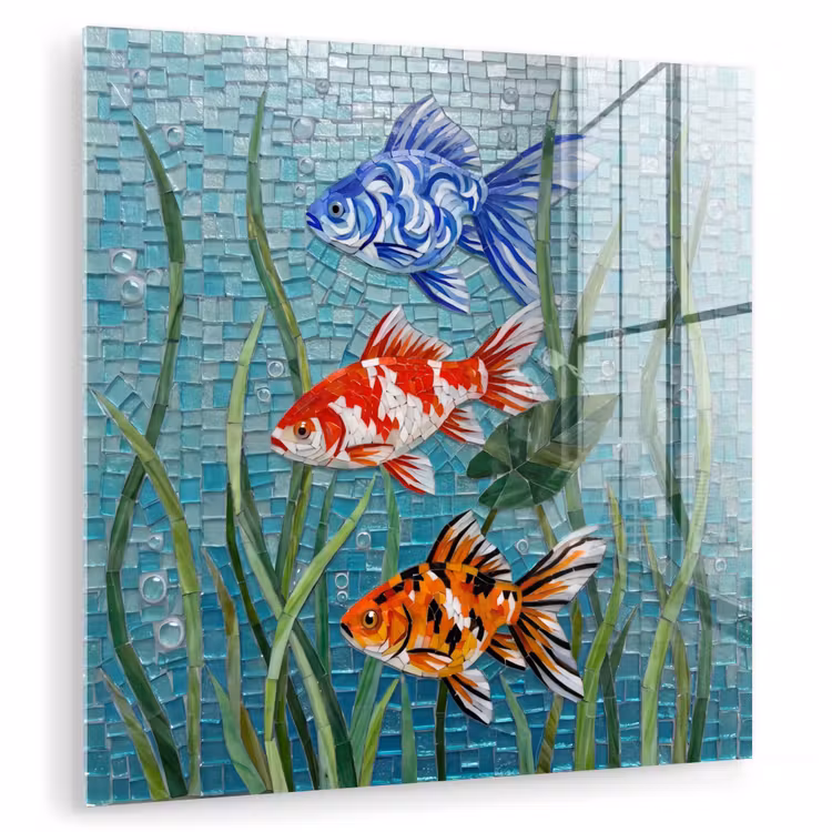 Vis - Mozaïek - Onderwater - Kleurrijk - Dieren plexiglas 5mm klein -zzzproduct_nieuw
