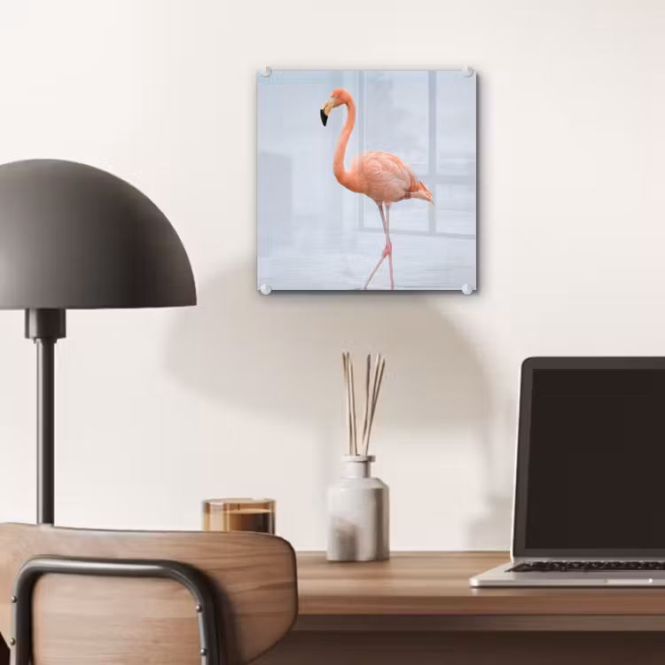 Flamingo - Zee - Roze plexiglas 5mm klein -sfeer6