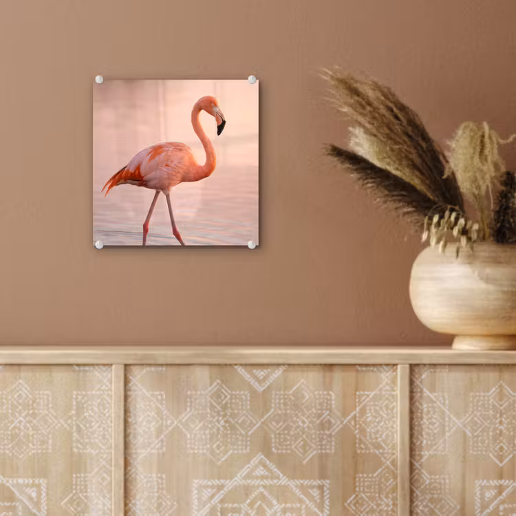 Flamingo - Water - Roze plexiglas 5mm klein -sfeer5