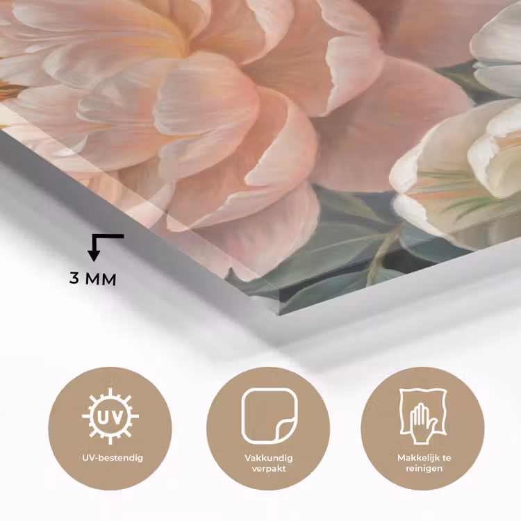 Bloemen - Boeket - Natuur - Klassiek - Kleurrijk plexiglas 5mm klein -sfeer2