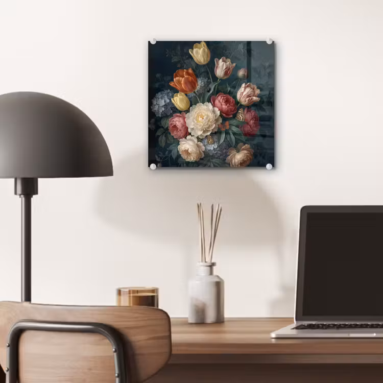 Bloemen - Boeket - Natuur - Klassiek - Donker plexiglas 5mm klein -sfeer6
