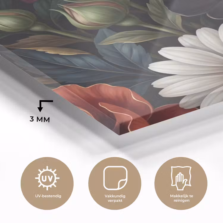 Bloemen - Boeket - Natuur - Klassiek - Weelderig plexiglas 5mm klein -sfeer2