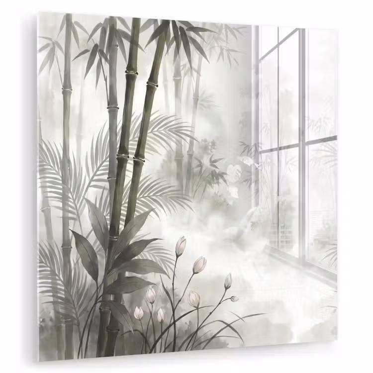 Bloemen - Knop - Tuin - Illustratie - Wit plexiglas 5mm klein -zzzproduct_nieuw