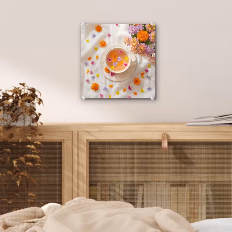 Bloemen - Kop - Natuur - Kleurrijk - Zomer plexiglas 5mm klein -sfeer4