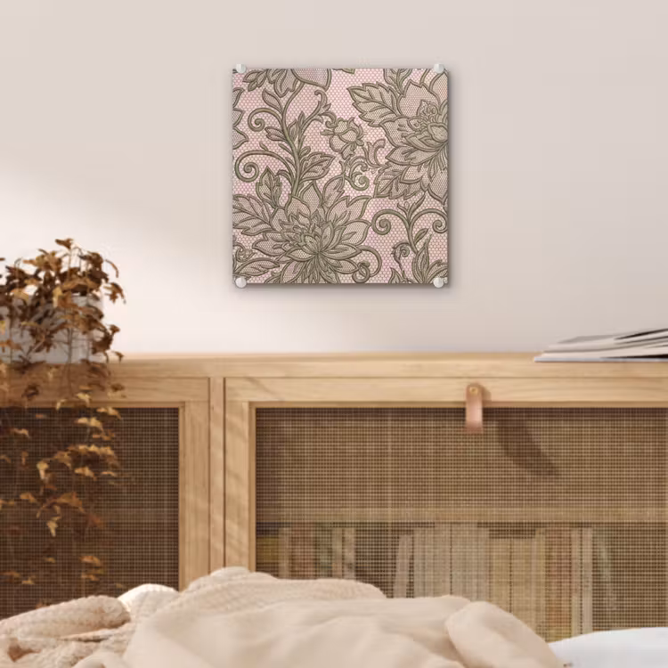 Bloemen - Kant - Patroon - Klassiek - Groen plexiglas 5mm klein -sfeer4