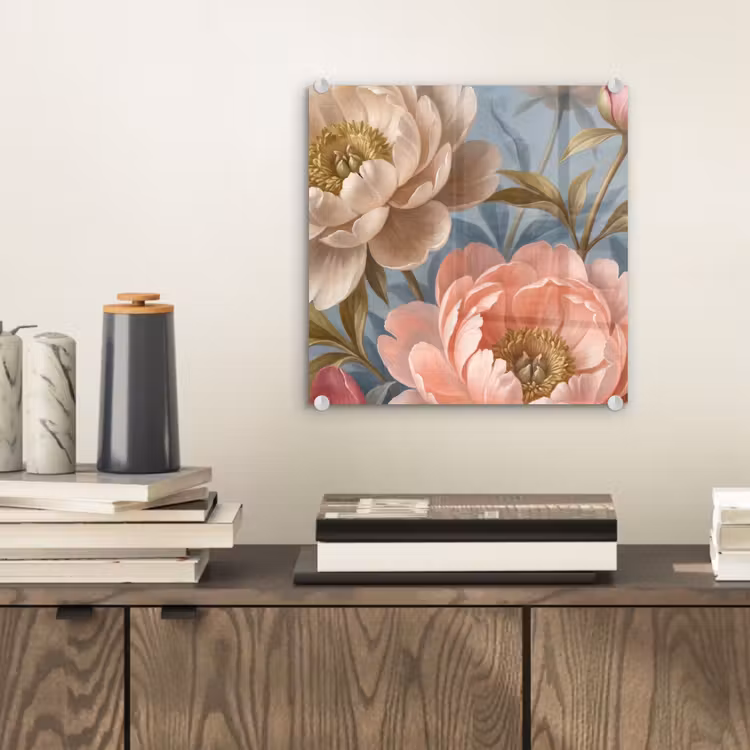 Bloemen - Roze - Beige - Modern - Natuur plexiglas 5mm klein -sfeer1