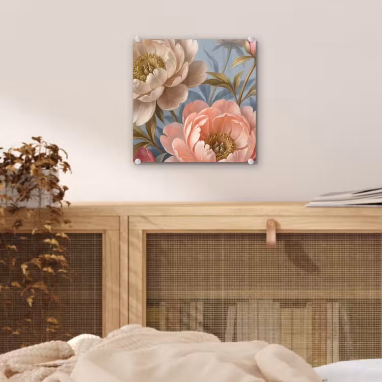 Bloemen - Roze - Beige - Modern - Natuur plexiglas 5mm klein -sfeer4