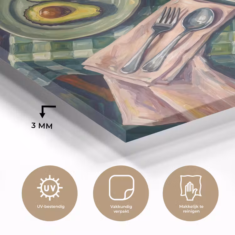 Eten - Ontbijt - Tafel - Modern - Groen plexiglas 5mm klein -sfeer2