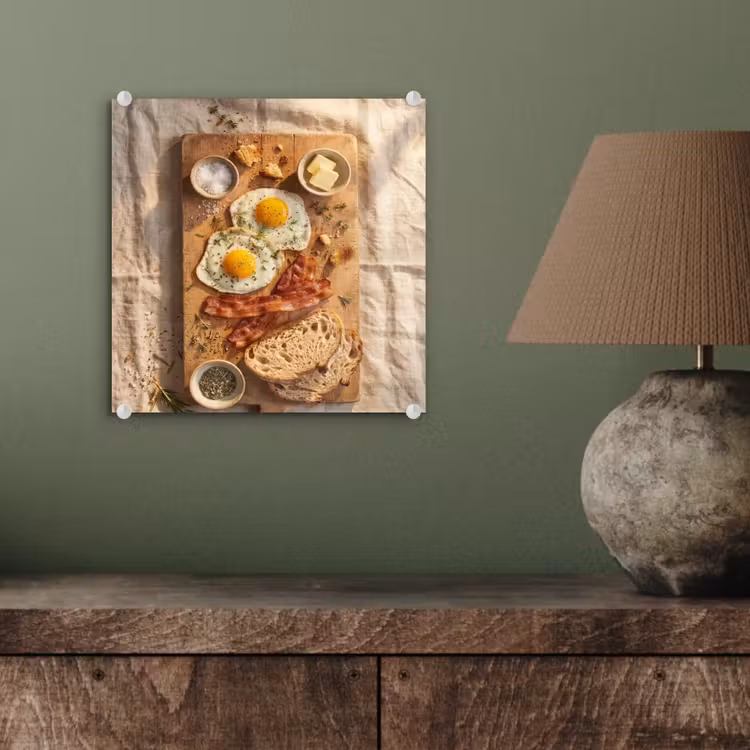 Eten - Ontbijt - Hout - Rustiek - Geel plexiglas 5mm klein -sfeer3