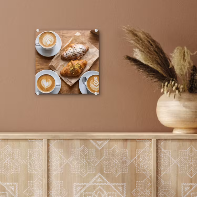 Eten - Croissant - Koffie - Ontbijt - Modern plexiglas 5mm klein -sfeer5