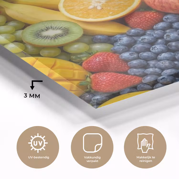 Eten - Fruit - Vers - Kleurrijk - Voeding plexiglas 5mm klein -sfeer2