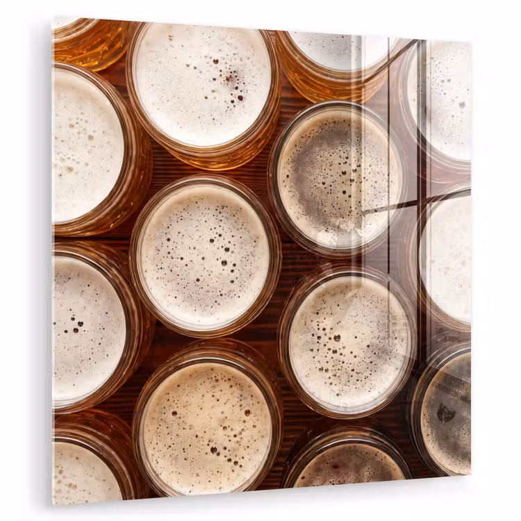 Eten - Glazen - Drank - Patroon - Bruin plexiglas 5mm klein -zzzproduct_nieuw