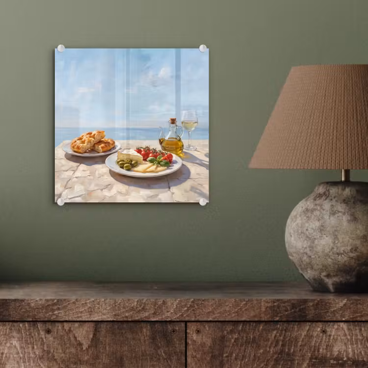 Eten - Middellandse Zee - Natuur - Geschilderd plexiglas 5mm klein -sfeer3