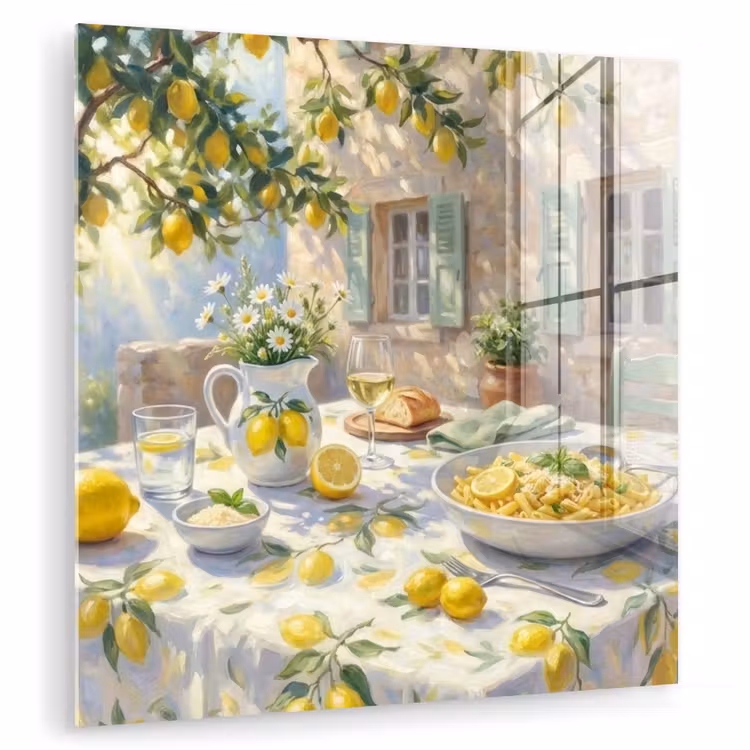 Eten - Terras - Zomer - Geschilderd - Geel plexiglas 5mm klein -zzzproduct_nieuw