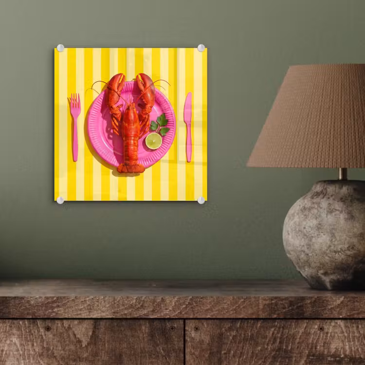 Eten - Roze - Geel - Modern - Culinaire plexiglas 5mm klein -sfeer3