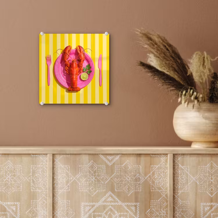 Eten - Roze - Geel - Modern - Culinaire plexiglas 5mm klein -sfeer5