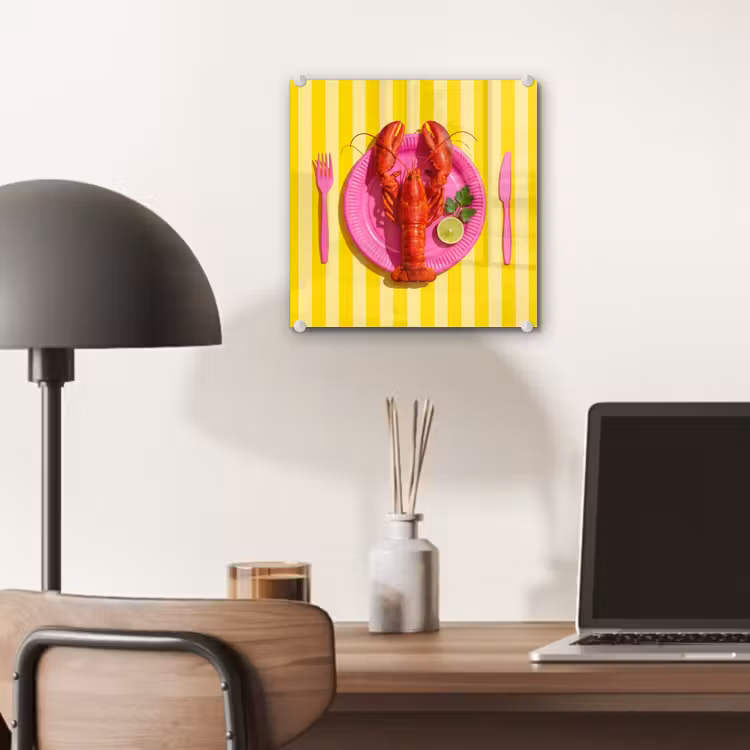 Eten - Roze - Geel - Modern - Culinaire plexiglas 5mm klein -sfeer6