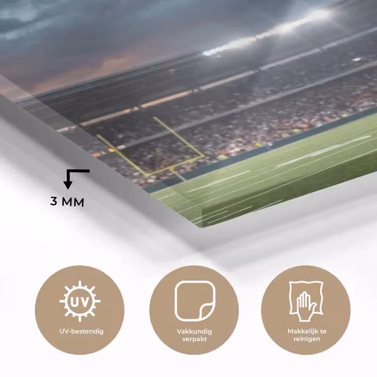 Football - Bal - Stadion - Sport plexiglas 5mm klein -sfeer2
