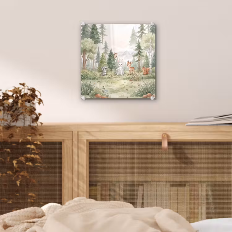 Bos - Dieren - Groen plexiglas 5mm klein -sfeer4